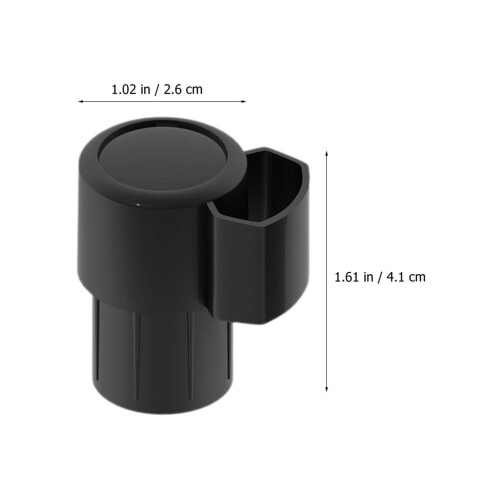 2Pcs Black Plastic Bent Neck Key End Caps for Tenor Saxophone 1