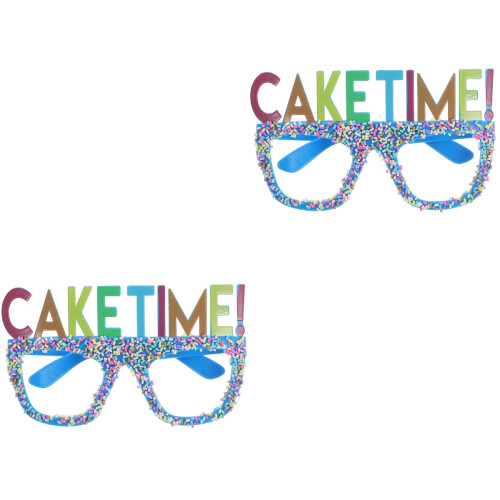 2Pcs Blue Birthday Party Eyeglasses Lightweight Pc Props 2