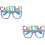 2Pcs Blue Birthday Party Eyeglasses Lightweight Pc Props 6