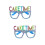 2Pcs Blue Birthday Party Eyeglasses Lightweight Pc Props 7