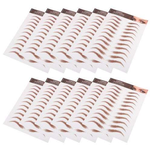 Faux Sourcils Marron Papier Imperméables Utilisation Facile 2