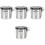 4Pcs Multi-Function Silver Stainless Steel Storage Canister for Home 4