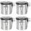 4Pcs Multi-Function Silver Stainless Steel Storage Canister for Home 6
