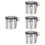 4Pcs Multi-Function Silver Stainless Steel Storage Canister for Home 7