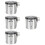 4Pcs Multi-Function Silver Stainless Steel Storage Canister for Home 8