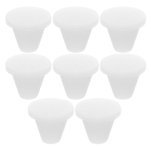 24Pcs Durable White Silicone Stopper Plugs for Bottles Tubes and Pipes 2