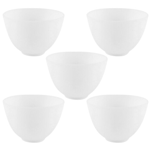 20Pcs Smooth Silicone Mask Mixing Bowls White Storage Tool for Face 2