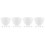 20Pcs Smooth Silicone Mask Mixing Bowls White Storage Tool for Face 6