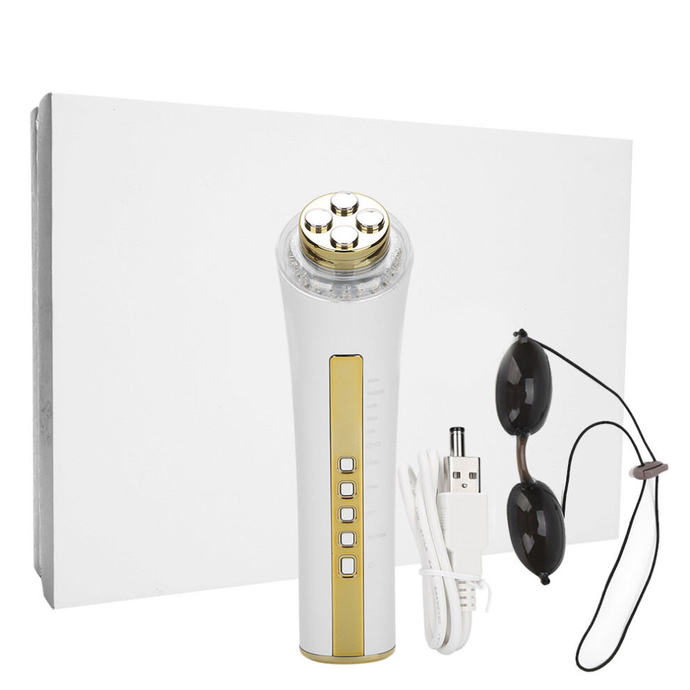 Skin Elasticity Enhancement Device With Absorption Enhancement Mode, Dual Function Microcurrent And Red Light Facial Massager For Lifting And