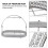 Iron Mug Holder Stand with 6 Hooks, 40cm Base, Silver 4