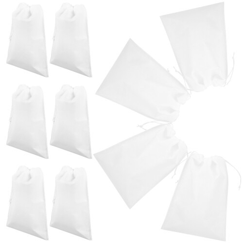 30Stk Weiße Schuhbeutel Robustem Material Mit Zugband 2