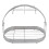 Iron Mug Holder Stand with 6 Hooks, 40cm Base, Silver 1