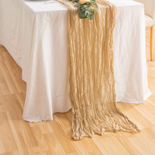 Pleated Polyester Table Runner 90400cm in 8 Colors, Foldable 2