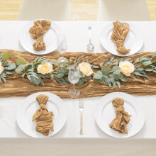 Pleated Polyester Table Runner 90400cm in 8 Colors, Foldable