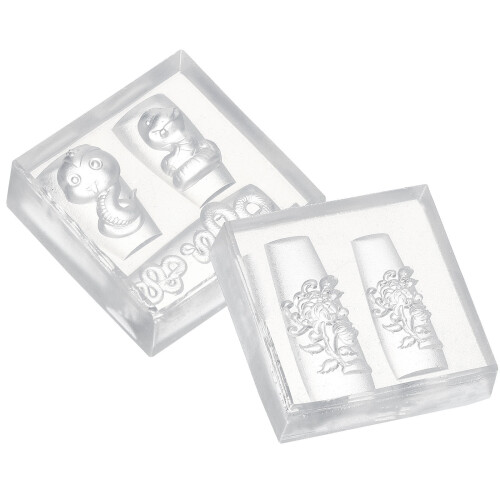 8Stk Robuste Silikon Nageldekor Schablone Für DIY Weiß 1