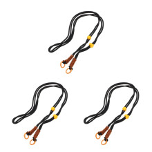 3Pièces Téléphone Noir Polyester Réglable