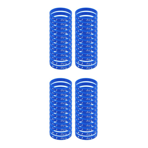 48Pièces Bracelets Souvenirs Silicone Bleu Pour Diplômés