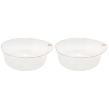 2Stk Transparentes Plastik Waschbecken Stabil Für Bad
