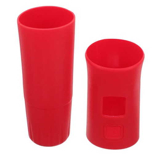 2Ensembles Étuis Manche Microphone Silicone Rouge Usage Polyvalent 1