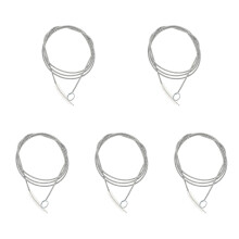 5Pièces Brosse Nettoyage Tuyaux Flexible En Alliage Et Nylon Argenté