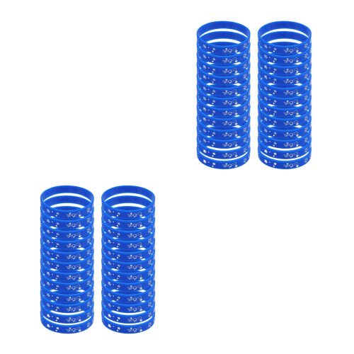 48Pièces Bracelets Souvenirs Silicone Bleu Pour Diplômés 2