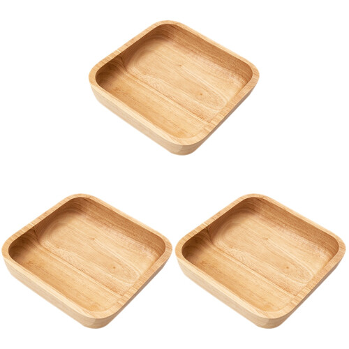 3Pièces Plateau Repas Multifonction Kaki En Bois, Facile À