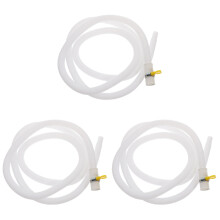 3Pcs Replacement Drain Hose for Ac Units White Pe ABS with Clamp Set