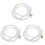 3Pcs Replacement Drain Hose for Ac Units White Pe ABS with Clamp Set 1