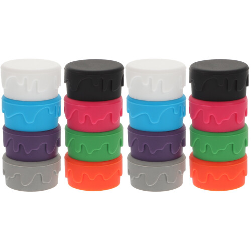 16Pcs Silicone Stoppers Reusable Beverage Sealers