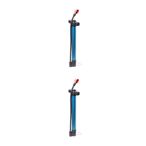 2Pcs Blue Cycling Pump Portable Floor Pump for Inflation