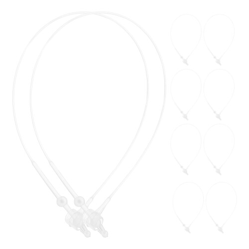 10000Pcs Transparent Plastic Fastener Hang Tag Loops for Clothing Use 2