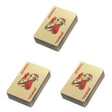 3pcs Playing Plated Poker Gilded Lovers