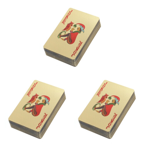 3pcs Playing Plated Poker Gilded Lovers