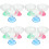 12Pcs As Plastic Ice Cream Dessert Bowls Footed Cups Assorted Colors 6