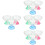 12Pcs As Plastic Ice Cream Dessert Bowls Footed Cups Assorted Colors 7