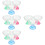 12Pcs As Plastic Ice Cream Dessert Bowls Footed Cups Assorted Colors 8