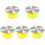 5Pcs Portable Yellow Blank Turntable for Math Teaching and Party Games 1