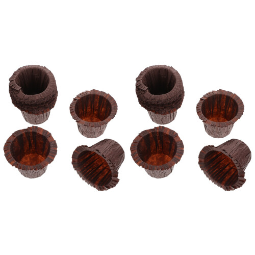 100Pcs Coffee Paper Cupcake Liners Durable Muffin Cups for Baking