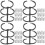 40Pcs Black Loose Leaf Binder Rings Smooth Surface Metal Book Clips 6