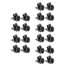 20Pcs Durable Black Metal Buckle Buttons Movable Clips for Men’s Pants
