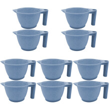 10Pcs Blue Hair Dye Bowls with Handle Sturdy PP Mixing Bowls for Salon