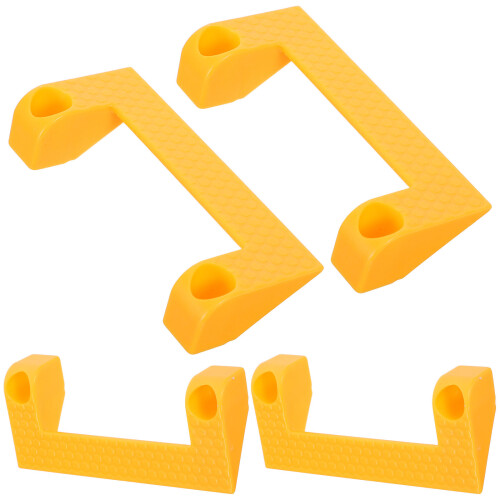 5Sets Yellow Plastic Tool Storage Rack Wall Mount Tape Measure Holder 1