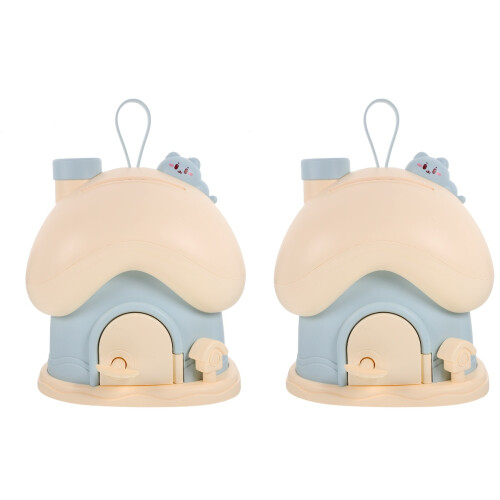 2St Creatieve Plastic Champignon Spaarpot Leuk Ornament Voor Thuis