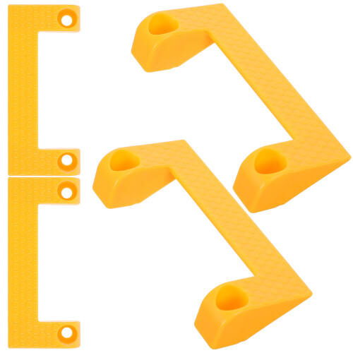 5Sets Yellow Plastic Tool Storage Rack Wall Mount Tape Measure Holder 2