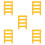 5Sets Yellow Plastic Tool Storage Rack Wall Mount Tape Measure Holder 4