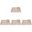 4Sets Beige Creative Straw Divided Tableware Shatterproof Plates 1