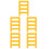 5Sets Yellow Plastic Tool Storage Rack Wall Mount Tape Measure Holder 5