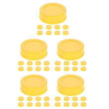 50Pcs Yellow Bottle Caps Leakproof Travel Replacement Lids