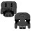 4Pairs Practical Black Plastic Shoelace Lock Clips Safe Lace Fasteners 2