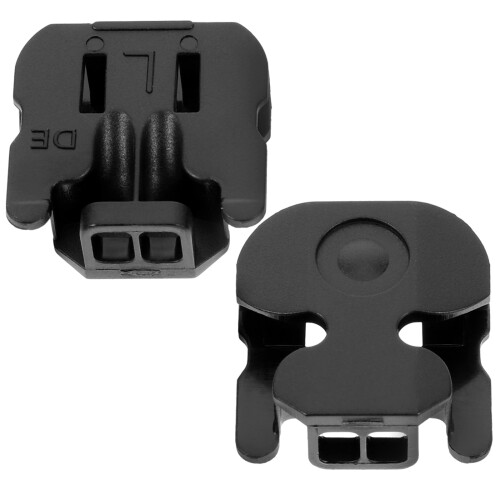 4Pairs Practical Black Plastic Shoelace Lock Clips Safe Lace Fasteners 1